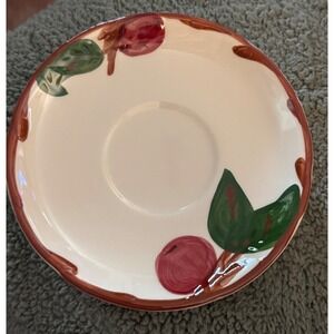 Vintage Franciscan‎ Hand Painted Apple Fruit Ceramic Saucer Plate
